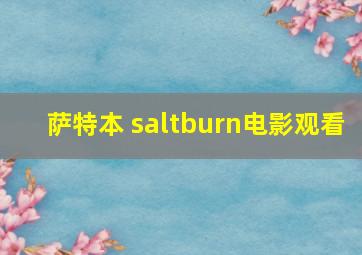 萨特本 saltburn电影观看